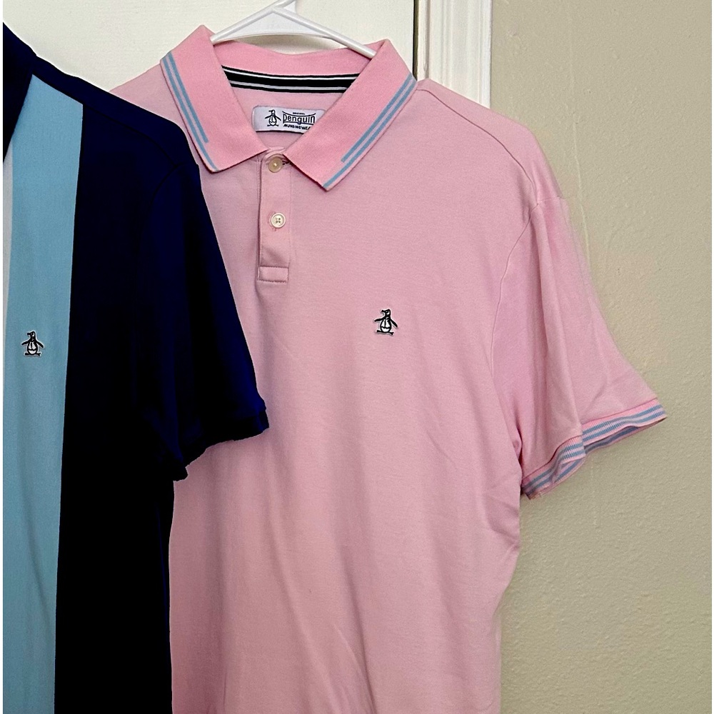 Nordstrom Original Penguin Organic Tipped polo shirt, medium, Parfait Pink Med